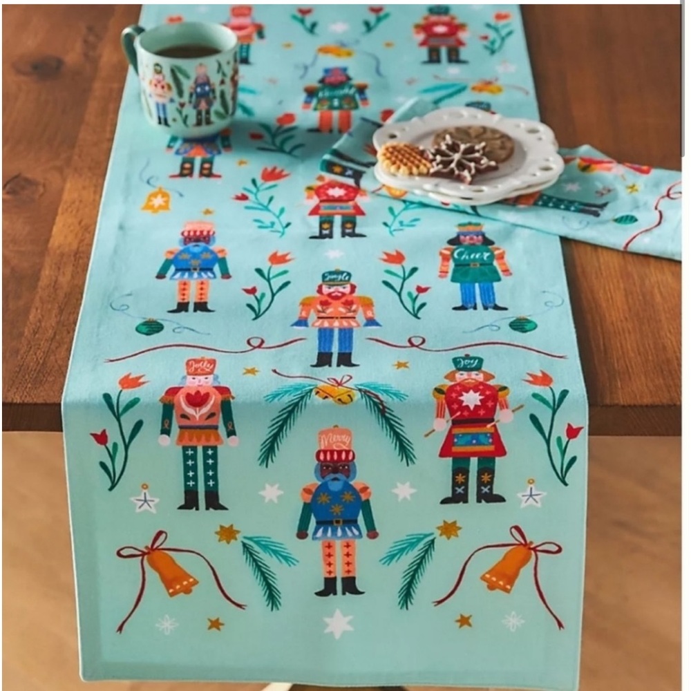 Anthropologie Nutcracker Holiday Table Runner NWT